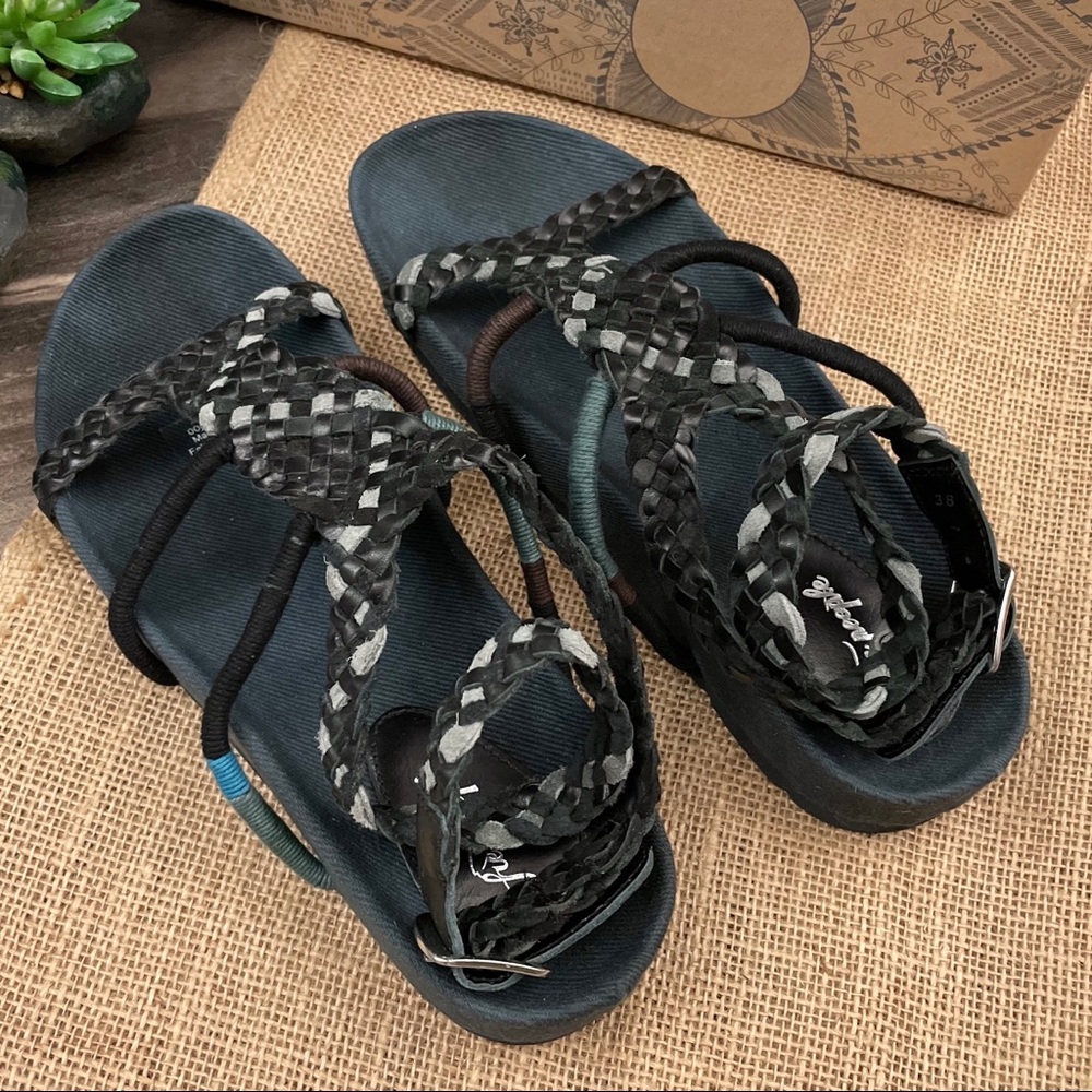NIB Free People Denali Woven Footbed Sandal 38 8 - Picture 10 of 15